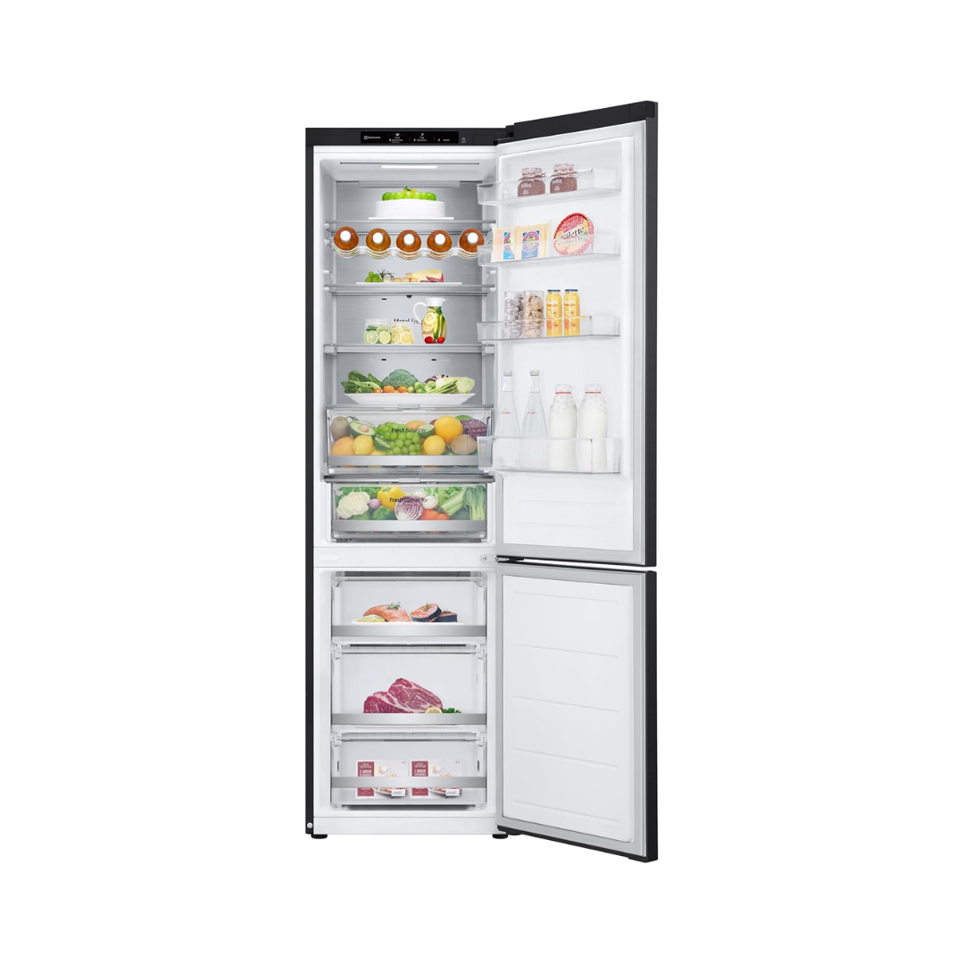 LG GBV7280BEV – Frigorifero Combinato 387 L, Total No Frost, Vetro Nero