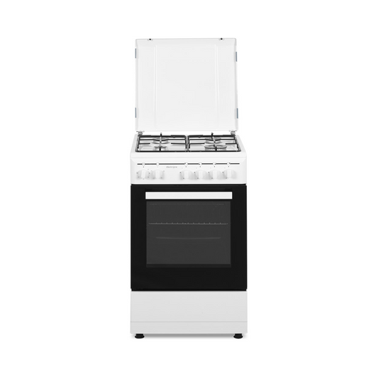 Electroline FSCE-50E4AT – Piano Cottura a Gas con Forno Elettrico, 50 cm, Bianco