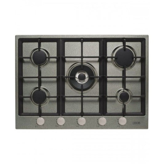 Piano Cottura Elleci PMSS75373CSG - 75 cm, 5 Fuochi Gas, Acciaio Inox, Griglie in Ghisa