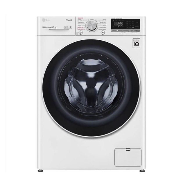 Lavatrice LG F2WV5S8S0E - 8,5 kg, AI DD Intelligenza Artificiale, Igienizzante, Classe A