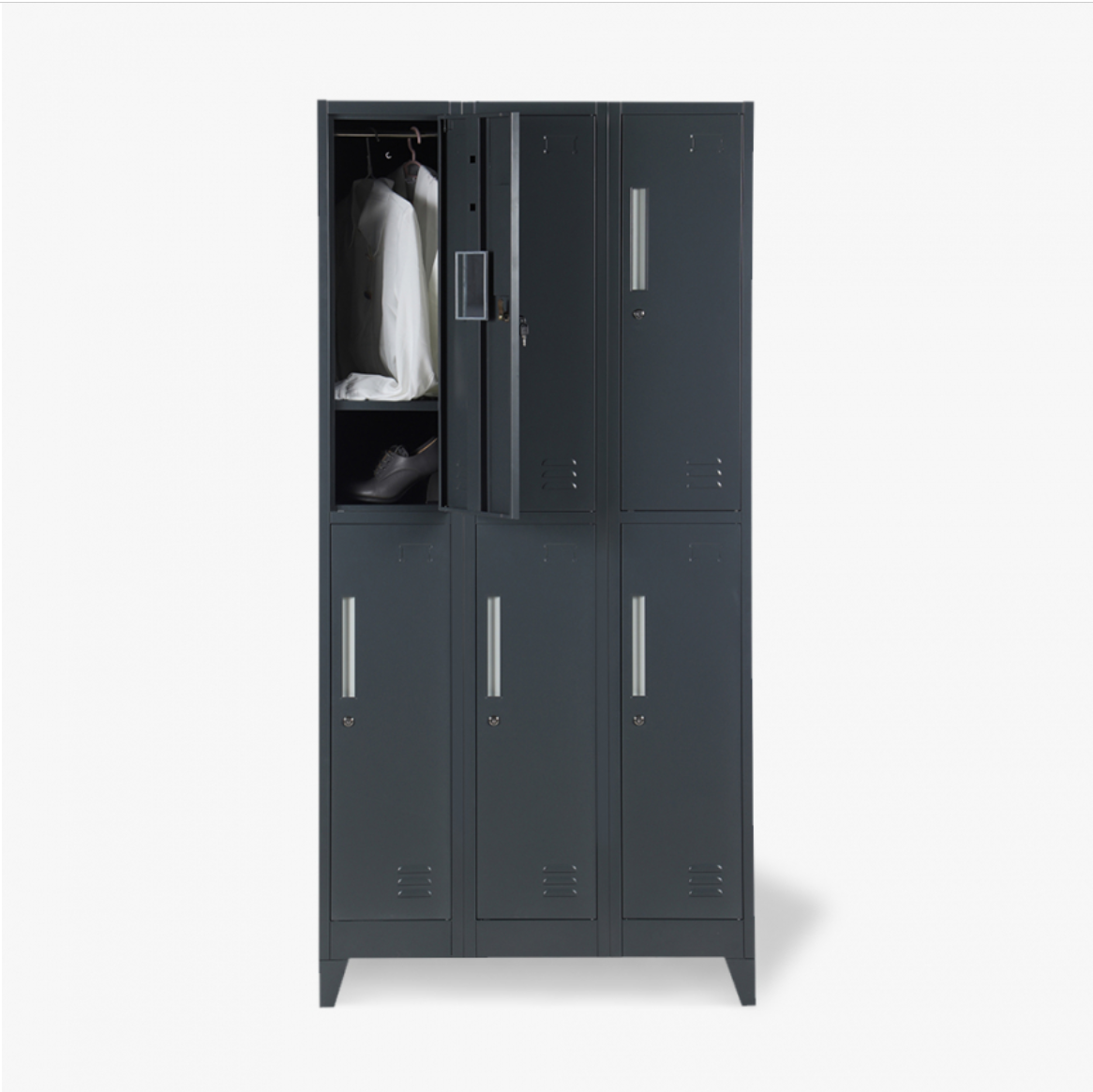 Armadietto con 6 scomparti 90x45 H180 per spogliatoio con serratura Etna