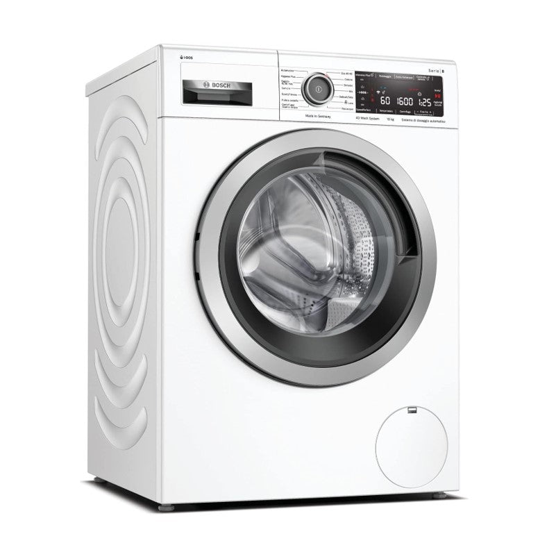 Lavatrice Bosch WAX32KH0II - 10 kg, Serie 8, i-DOS, Home Connect, Classe A+++