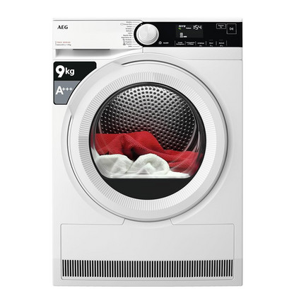 Asciugatrice AEG TR7G93OW - 9 Kg, Pompa di Calore, Porta Reversibile, Classe A++