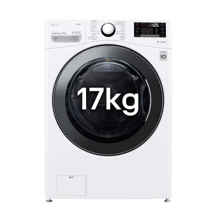 LG F1P1CY2W Lavatrice Frontale 17Kg, TurboWash, Vapore, Wi-Fi, Classe E, 1100 giri/min