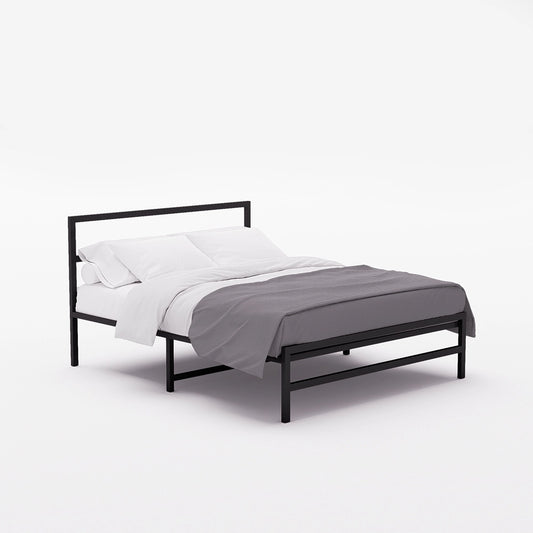 Letto matrimoniale 2 piazze in metallo con rete doghe 160x200 Skjern